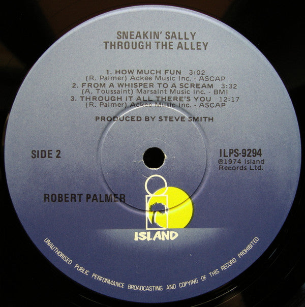 Robert Palmer : Sneakin' Sally Through The Alley (LP, Album, RE, Win)