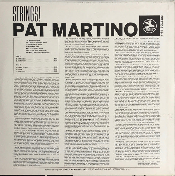 Pat Martino : Strings! (LP, Album)