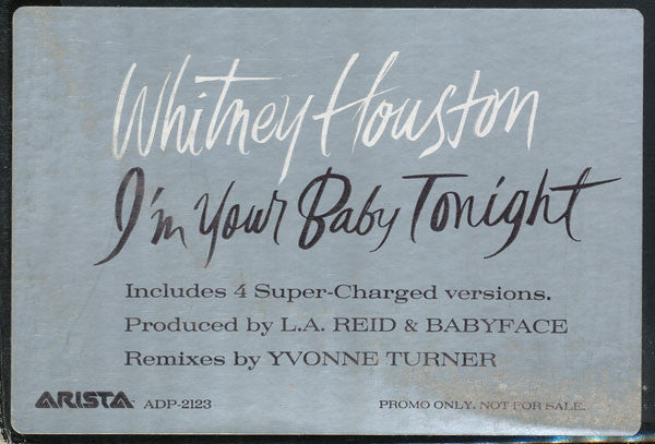 Whitney Houston : I'm Your Baby Tonight (12", Promo)