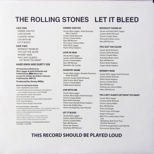 Rolling Stones* : Let It Bleed (LP, Album, RE, RM, Cle)