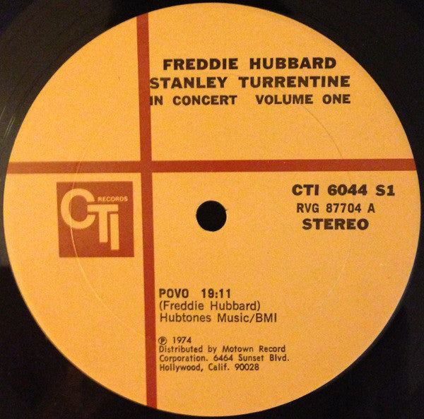 Freddie Hubbard / Stanley Turrentine : In Concert Volume One (LP, Album)