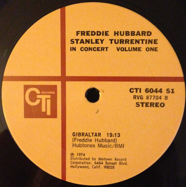 Freddie Hubbard / Stanley Turrentine : In Concert Volume One (LP, Album)