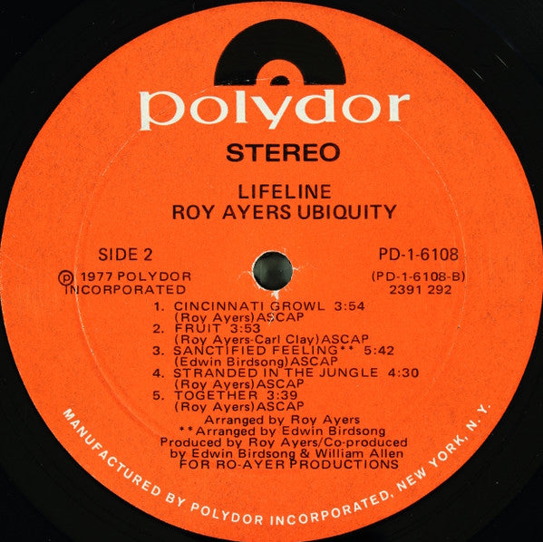Roy Ayers Ubiquity : Lifeline (LP, Album, Mon)