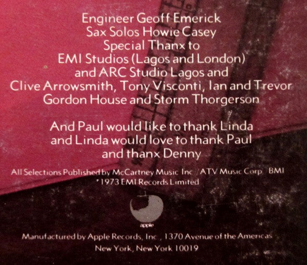 Paul McCartney & Wings* : Band On The Run (LP, Album)