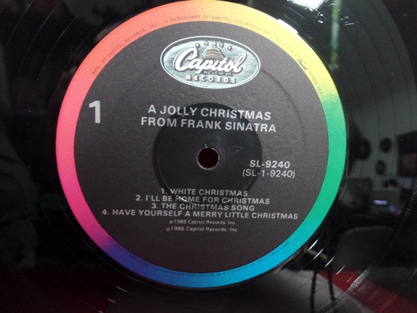 Frank Sinatra : A Jolly Christmas From Frank Sinatra (LP, Album, RE)
