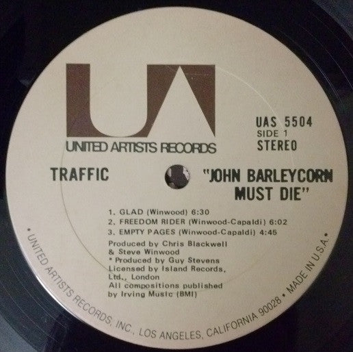 Traffic : John Barleycorn Must Die (LP, Album, RE, Ter)