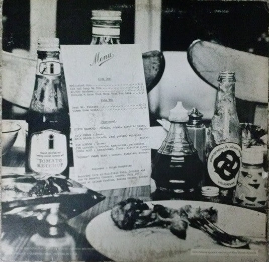 Traffic : Welcome To The Canteen (LP, Album, All)
