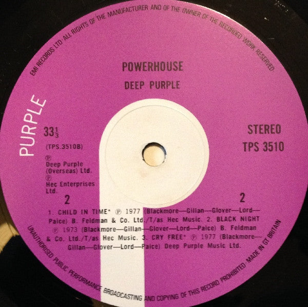 Deep Purple : Powerhouse (LP, Album)