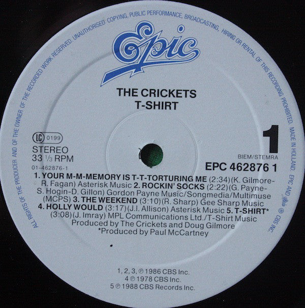 The Crickets (2) : T-Shirt (LP, Album)