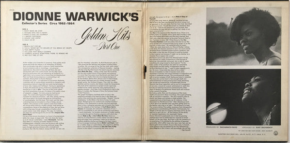 Dionne Warwick : Dionne Warwick's Golden Hits - Part One (LP, Comp)
