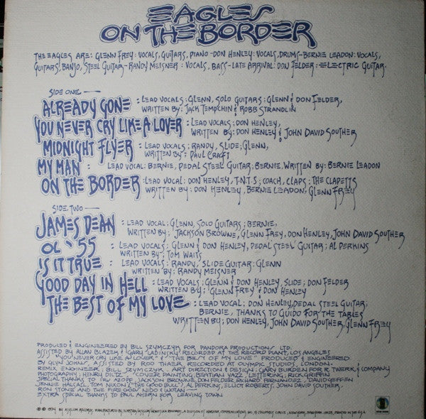 Eagles : On The Border (LP, Album, CTH)