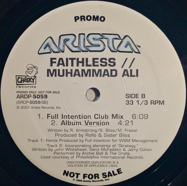 Faithless : Muhammad Ali (12", Promo)