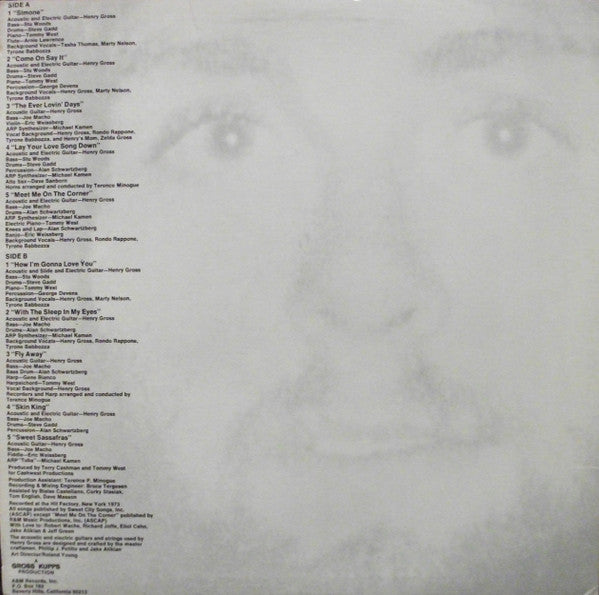 Henry Gross : Henry Gross (LP, Album, Promo)