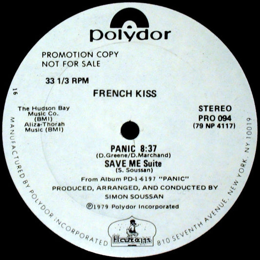 French Kiss (2) : Panic / Save Me (Suite) (12", Promo, Gol)
