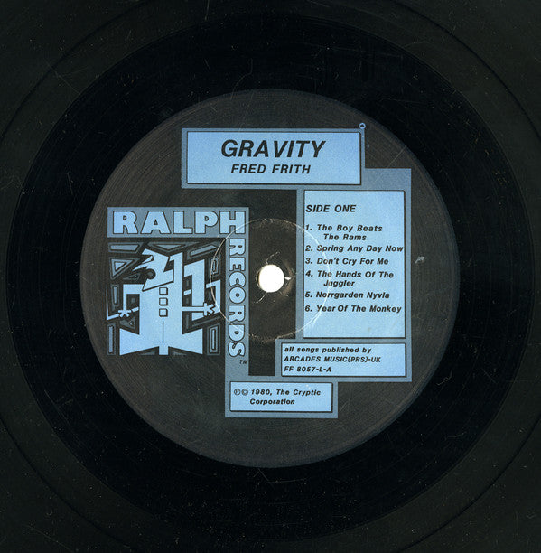 Fred Frith : Gravity (LP, Album)