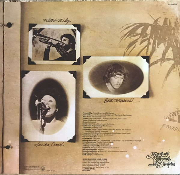Andraé Crouch And The Disciples* : Take Me Back (LP, Album, Res)