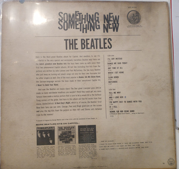 The Beatles : Something New (LP, Album, RE)