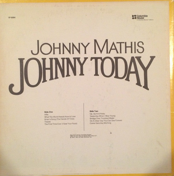 Johnny Mathis : Johnny Today (LP, Comp)