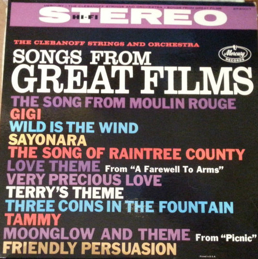 The Clebanoff Strings And Orchestra : Songs From Great Films (LP, Album, Comp)