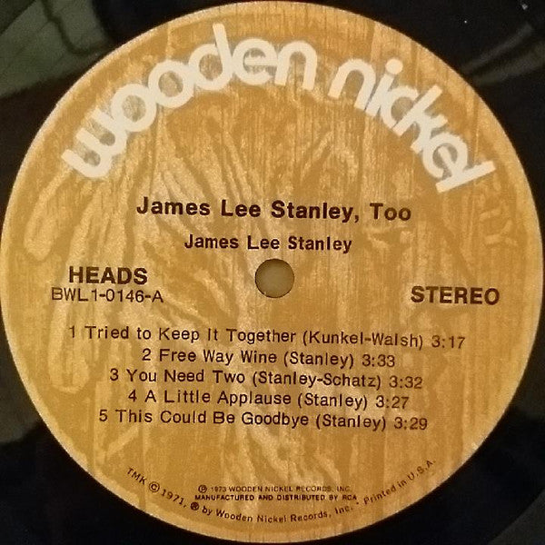 James Lee Stanley : James Lee Stanley, Too (LP, Album, Ind)