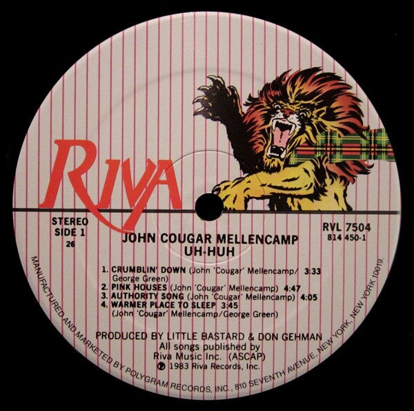 John Cougar Mellencamp : Uh-Huh (LP, Album, 26)