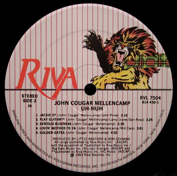 John Cougar Mellencamp : Uh-Huh (LP, Album, 26)