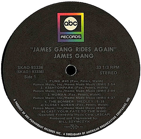 James Gang : James Gang Rides Again (LP, Album, Club, RE)