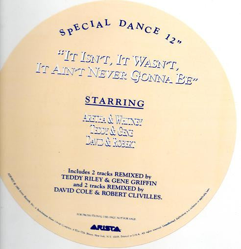 Aretha Franklin & Whitney Houston : It Isn't, It Wasn't, It Ain't Never Gonna Be (12", Promo)