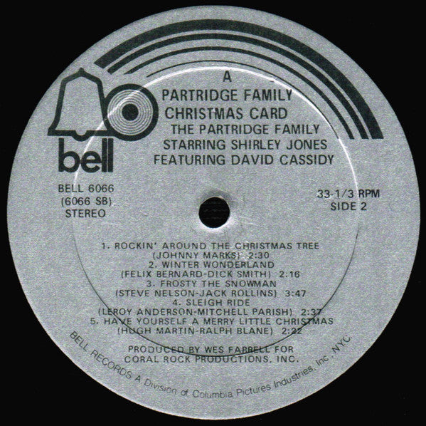The Partridge Family Starring Shirley Jones (2) Featuring David Cassidy : A Partridge Family Christmas Card (LP, Album, RE, Aud)