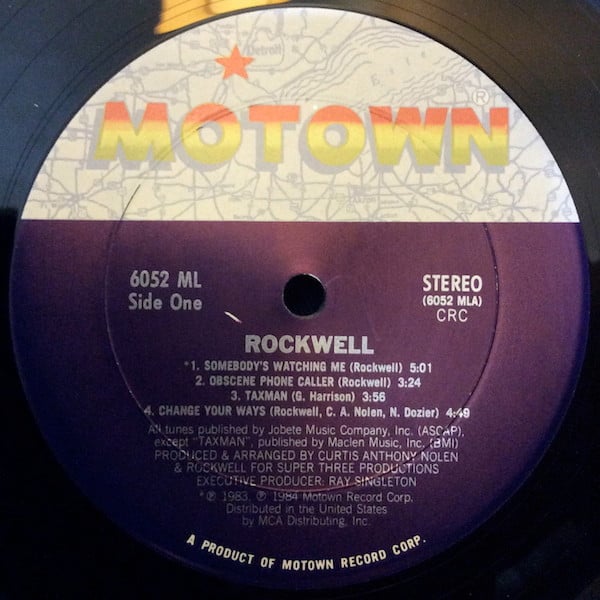 Rockwell : Somebody's Watching Me (LP, Album, Club)