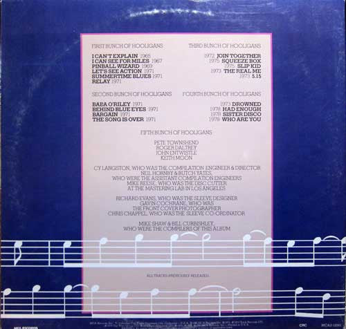 The Who : Hooligans (2xLP, Comp, Club, Car)