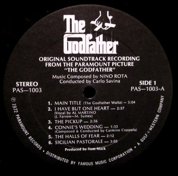 Nino Rota : The Godfather (Original Soundtrack Recording) (LP, Album, Tri)