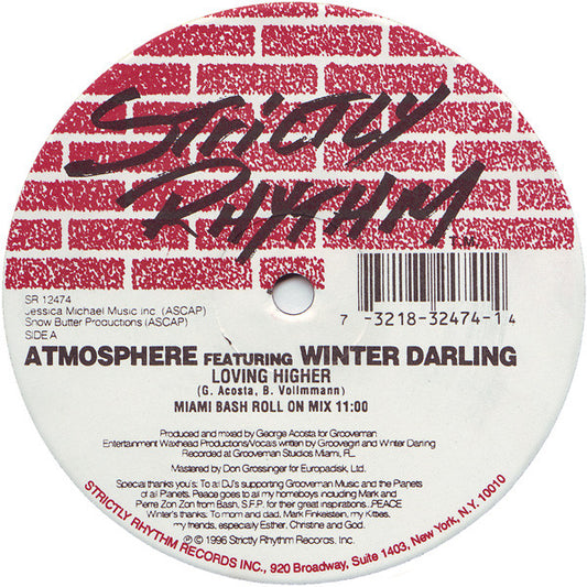 Atmosphere (7) Featuring Winter Darling : Loving Higher (12")