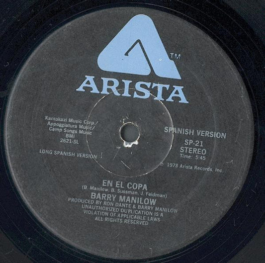 Barry Manilow : En El Copa (12")