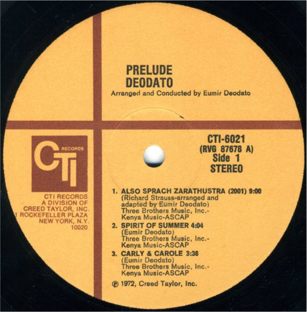 Eumir Deodato : Prelude (LP, Album, Gat)