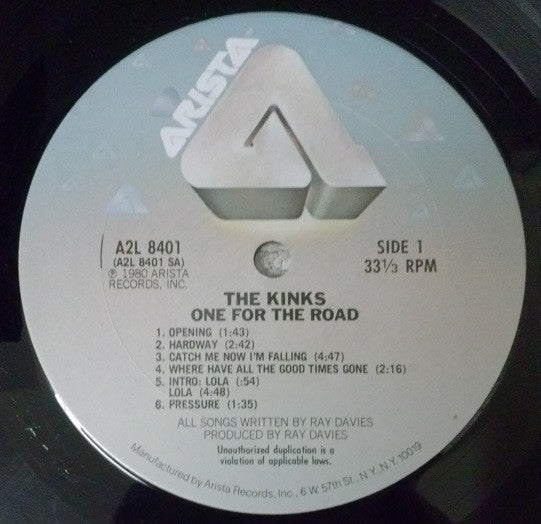 The Kinks : One For The Road (2xLP, Album, Ter)