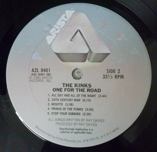 The Kinks : One For The Road (2xLP, Album, Ter)