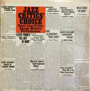 Various : Jazz Critics' Choice (LP, Comp, Mono, Promo)