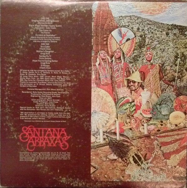 Santana : Abraxas (LP, Album, Gat)
