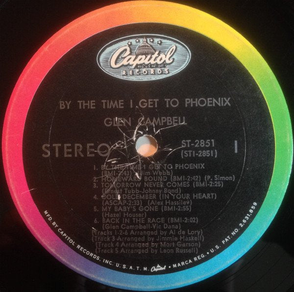 Glen Campbell : By The Time I Get To Phoenix (LP, Album, Pit)