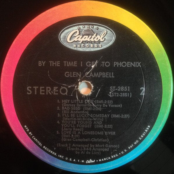 Glen Campbell : By The Time I Get To Phoenix (LP, Album, Pit)