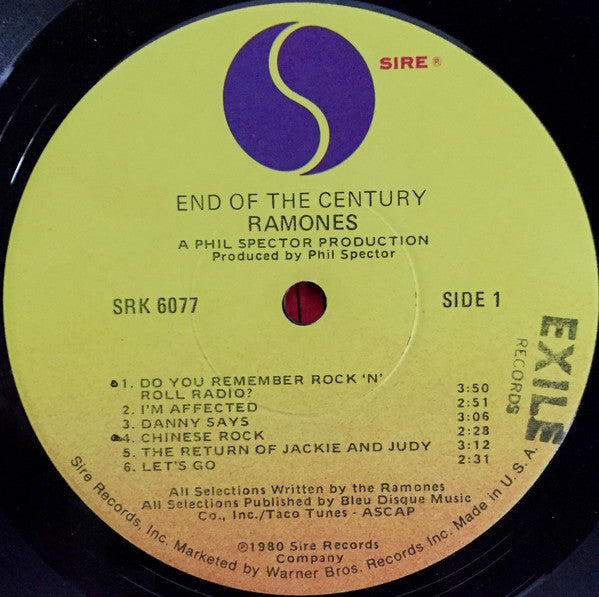 Ramones : End Of The Century (LP, Album)