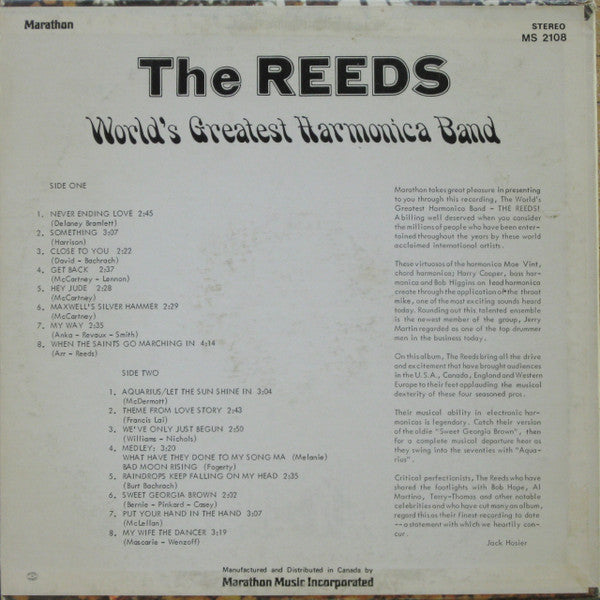 The Reeds : World's Greatest Harmonica Band (LP)
