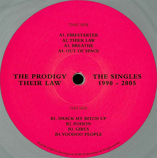 The Prodigy : Their Law - The Singles 1990-2005 (2xLP, Comp, RE, Sil)