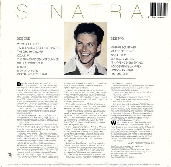 Frank Sinatra : Sinatra Rarities: The Columbia Years (LP, Album, Comp)