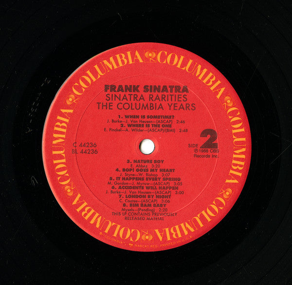 Frank Sinatra : Sinatra Rarities: The Columbia Years (LP, Album, Comp)