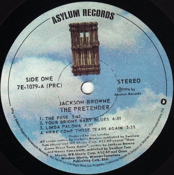 Jackson Browne : The Pretender (LP, Album, PRC)