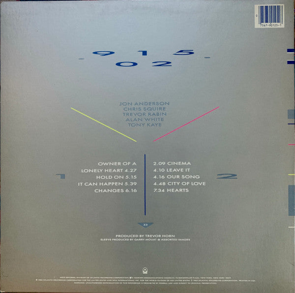 Yes : 90125 (LP, Album, SP)