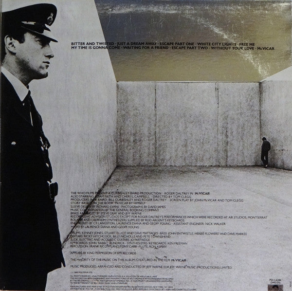 Roger Daltrey : McVicar (Original Soundtrack Recording) (LP, Album, 72 )