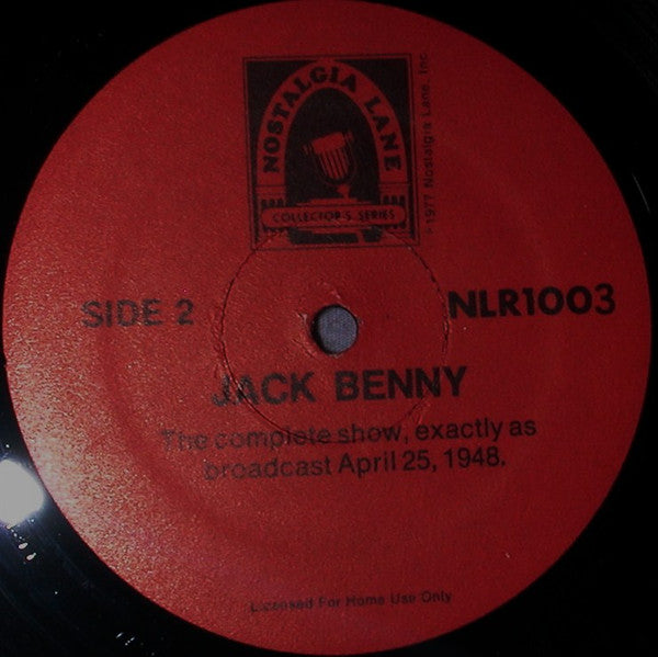 Jack Benny : Original Radio Broadcast (LP, Album)